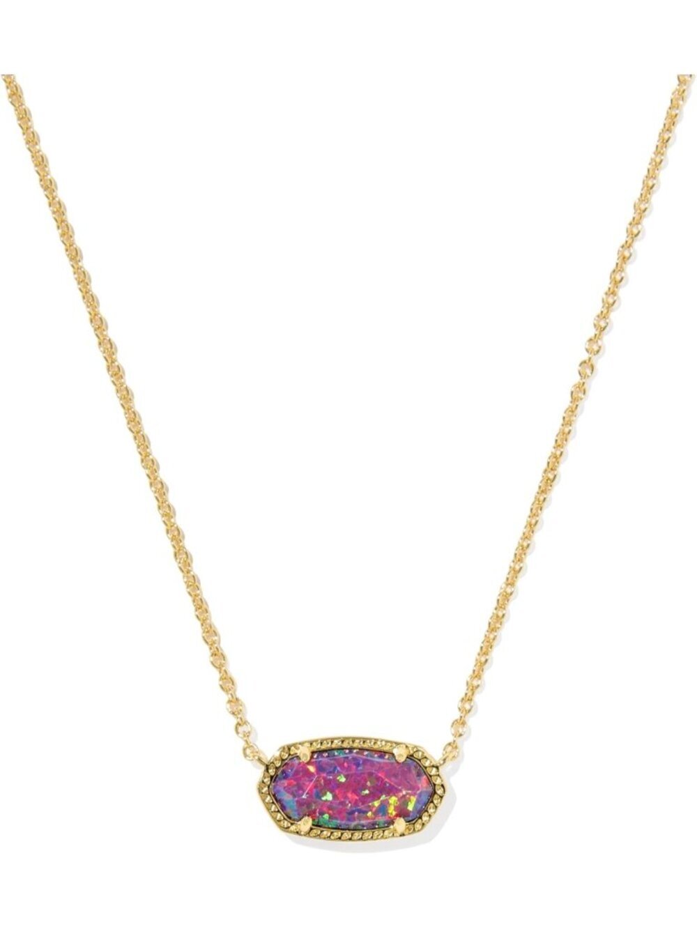 Women's Lavender 14k Gold Plated Elisa Fashion Jewellery Pendant Necklaces